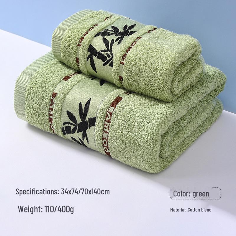 Thickened Wood Fiber Face Washing Towel with Embroiderable Logo - Household & Gift Use Towel 34*74 зелёный
