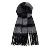 Green Plaid Striped Scarf Women's Autumn and Winter Warm Versatile Shawl Atmosphere Scarf Trendy Fashion