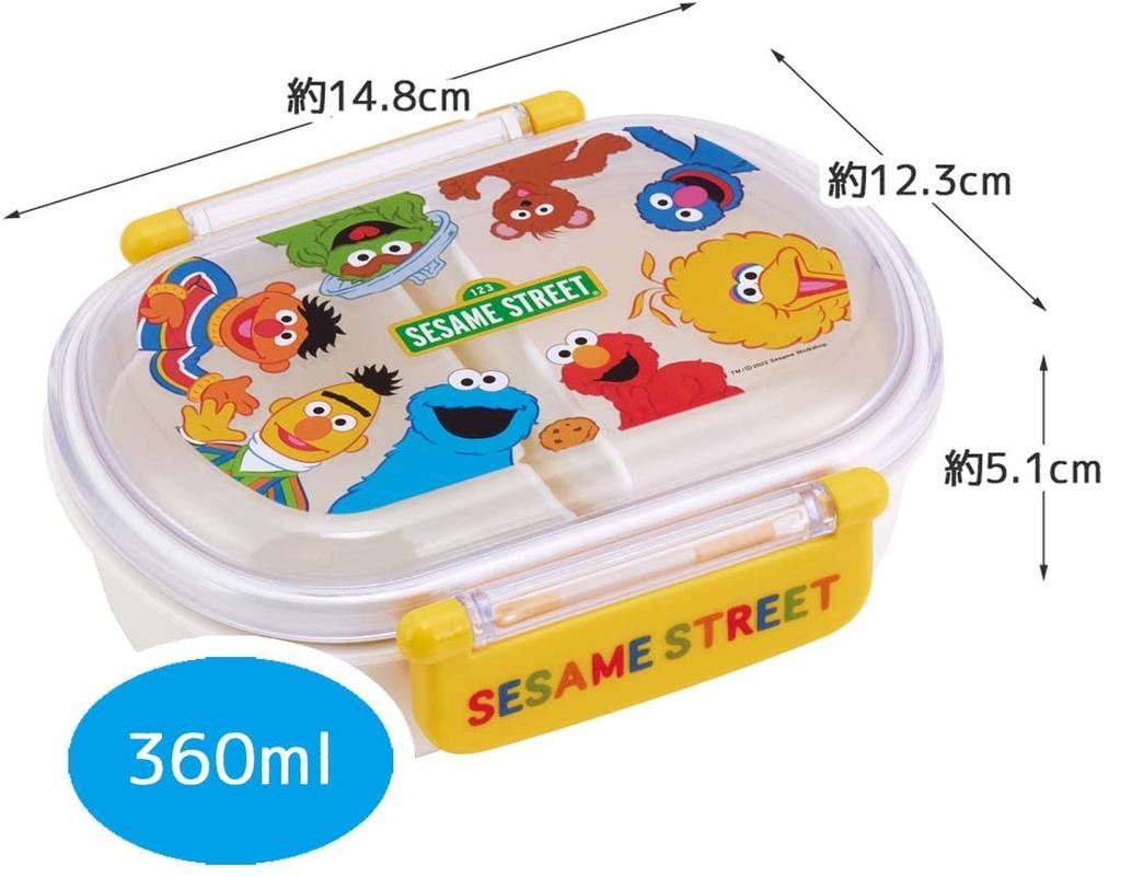 Skater Sesame Street Lunch Box, 360ml, for Children, Made In Japan, QAF2BAAG-A