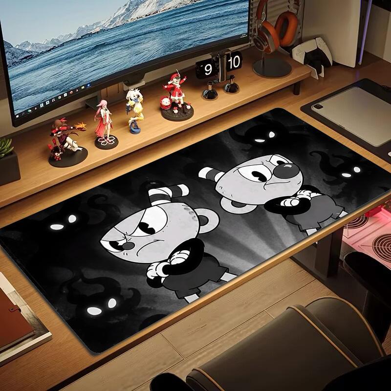 Cuphead Print Cushion Non-slip Laptop Tablet Big Mousepad XXL Mat Mini PC Playmat With Lock edge