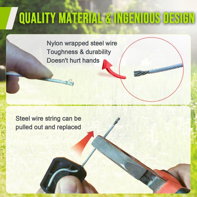 5-18Pcs Break Resistant Cordless Grass Trimmer Replacement Steel Wire Line Electric Trimmer Accessory for Outdoor Weed Cutting