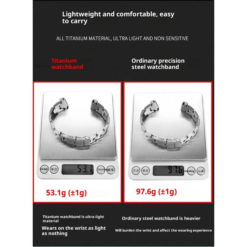 Pro Casio Prorek prw-6600 prg-650 Titanový kovový řemínek k hodinkám PRW-30/50/60/70YT prw-6900/6800 Náramek Titanová slitina Řetěz k hodinkám