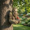Mythisches Affen-Vogelfutterhaus Skurriles Design Sasquatch-Statue Doppelzweck Garten