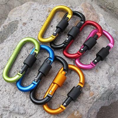 10pcs Carabiner Hooks Outdoor Travel Camping Buckle Clip Aluminum Alloy Survival Snap Hook Gear.