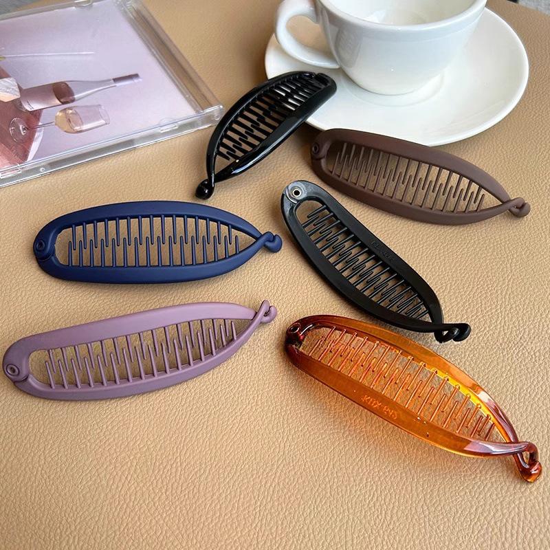 2025 Frosted Banana Hair Clip: Simple Ponytail & Updo Twist Clip for Women