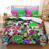 3D-trykt Splatoon Game Sengesett Gutter Jenter Twin Queen Size Dynetrekk Putetrekk Seng Barn Voksen Mote Hjem Tekstilekstil