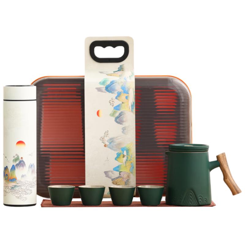 Wo Ding Yuanshan Portable Ceramic Travel Tea Set