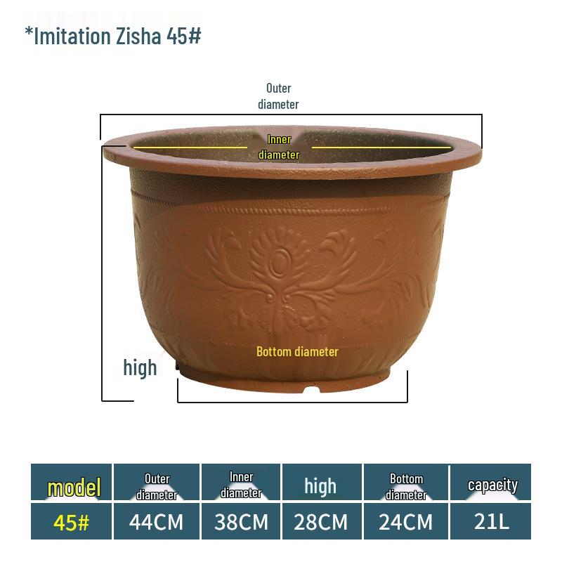 Extra Large Thick Plastic Flower Pot for Outdoor Plants, Trees, and Water Lilies
