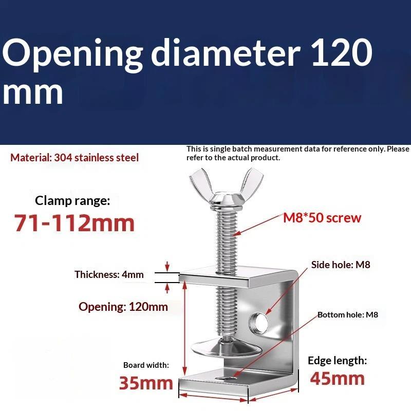Galvanized Carbon Steel Tiger Clamp Multiple Shapes Open Height 20-130Mm Thickened Material Fixed Fixture Clamping Device