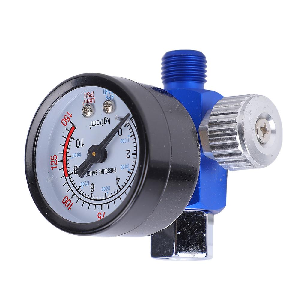 1 4  Spray Paint Gun Air Pressure Regulator Pressure Gauge Pneumatic Tool Accessory
