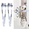2Pcs Cat Shaped Dog Door Opener Creative Pet Door Holder Easy Installation Cat Door Lock  Household