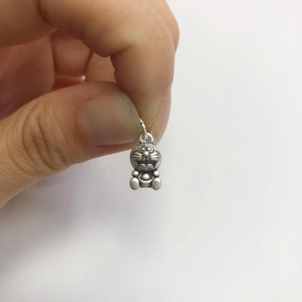 Sterling Silver 3D Lucky Cat Pendant - Cute Wealth Charm for Baby or Bestie Gift
