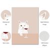 Funny Cat Poster White Cats Taste Red Wine Canvas Painting Cat Lover Gifts Kitchen Wall Art Pictures for Living Room Home Decor