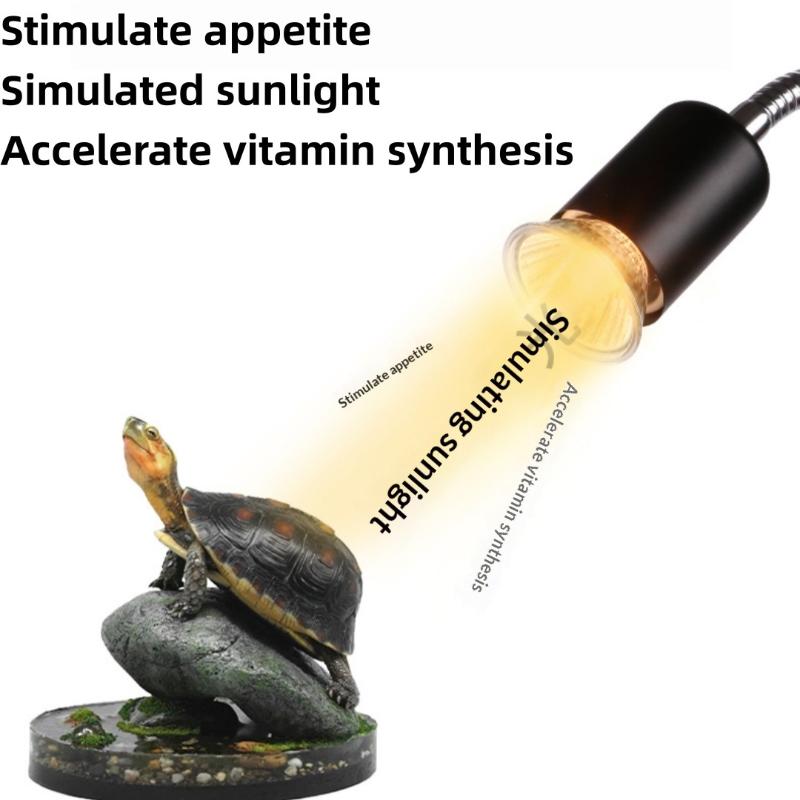 1 set di lampade UVA/UVB da 50/75 W, faretto riscaldante a luce solare simulata per rettili, tartarughe e lucertole, lampada riscaldante dimmerabile.