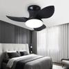 Nordic Style High-Wind Straight-Blade Ceiling Fan Light for Bedroom