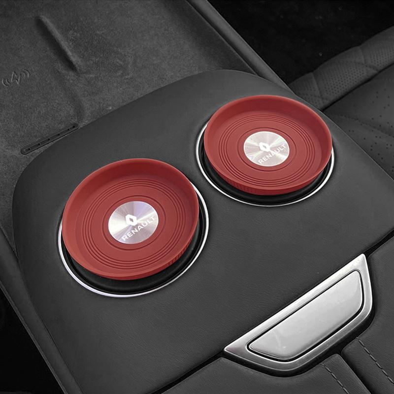 2Pcs Car Center Console Silicone Water Cup Pad For Renault Clio Sandero Captur Megane R5 4 E-tech Scenic Austral Rafale Symbioz R444