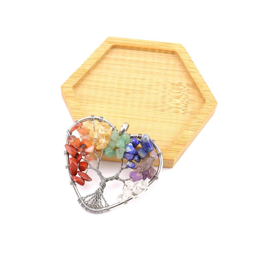 Natural Gravel Crystal Tree Of Life Colorful Natural Fortune Tree Necklace Pendant Direct Sales N737