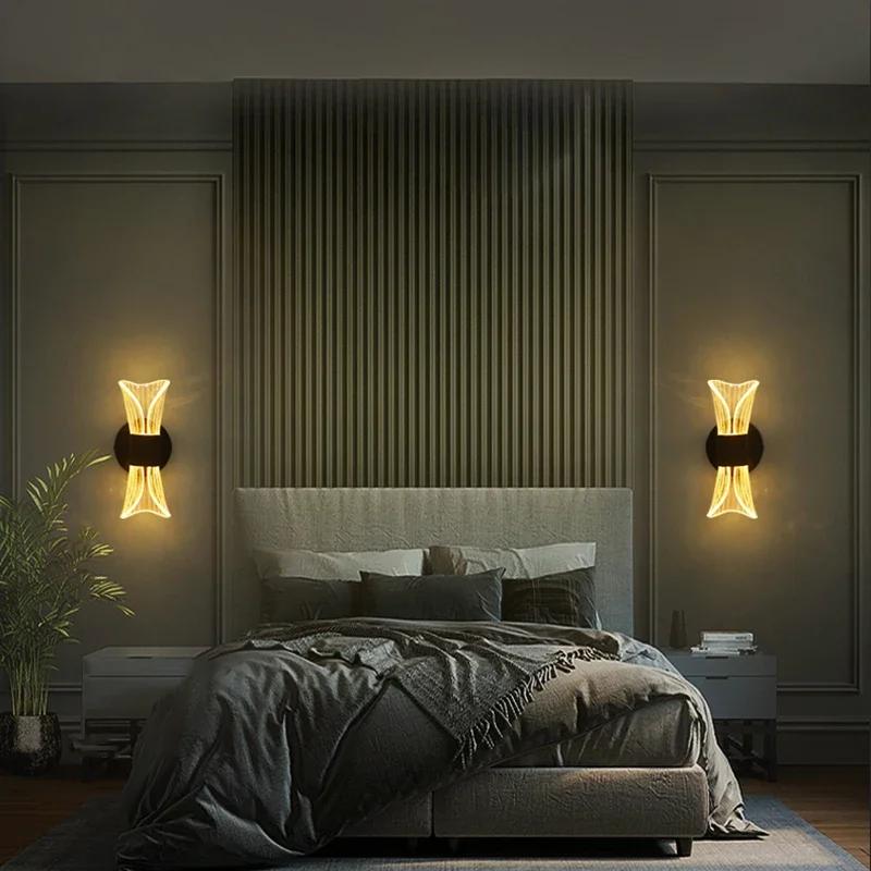 Nordic LED Wall Lamp Interior Lighting Home Bedroom Corridor Interior Living Room Bedside Decoration Luster Wall Sconces Light