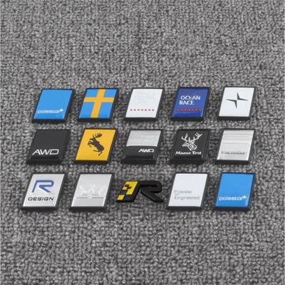3D Metal Black Base AWD R Design Car Rear Trunk Badge Emblem Sticker Decals