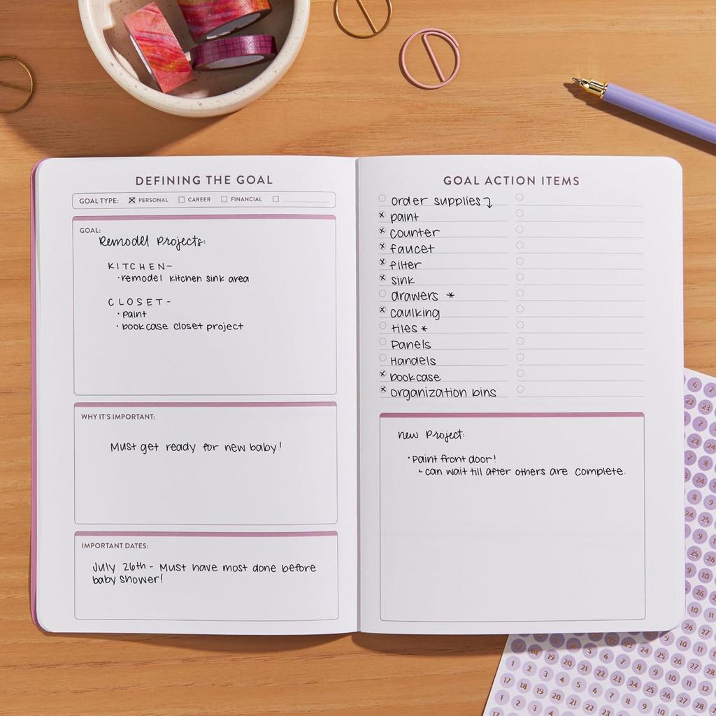 Erin Condren Year in Preview Petite Planner| Small Yearly and Monthly Goal-Setting Planner, Slim and Portable Goal Planner, Journal, and Productivity