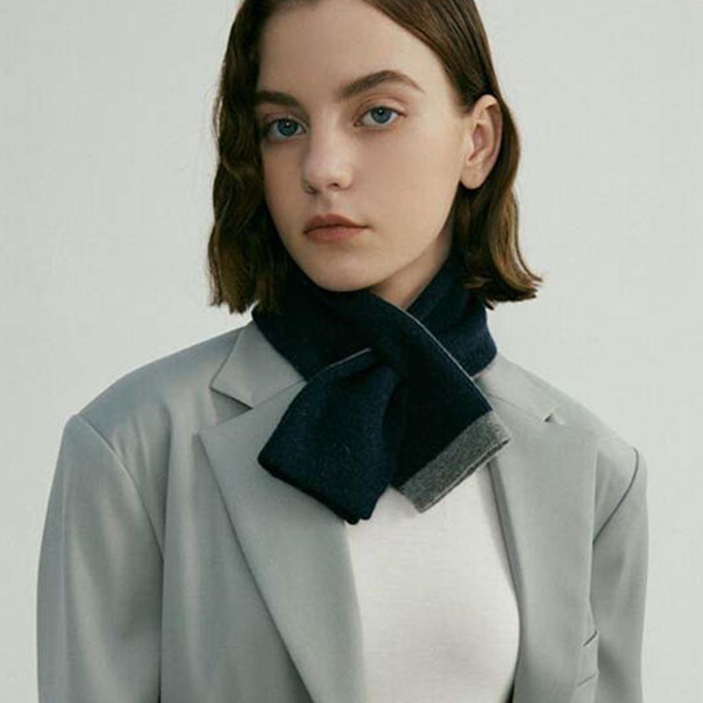 Warm Knitting Short Scarf for Office Suit Decorative Neck Gaiter Neck Shawl Women Neckwear Outdoor Indoor Crossed Scarf