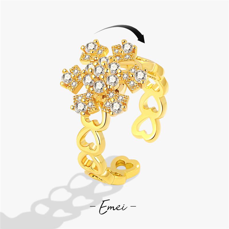 Fidget Spinner Ring Angst für Frauen Kristall Blume Auge Stern Mond Planet Ringe Drehen Anti Stress Verlobung Schmuck