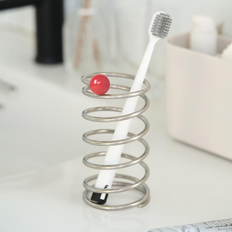 Creative Toothbrush Holder, Toothpaste Comb, Stainless Steel Storage Rack, Makeup Brush Storage Rack, Pen Holder Storage