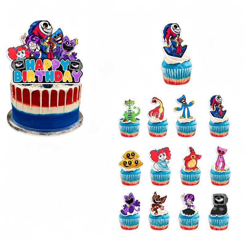Set Decorazioni Festa di Compleanno Poppy Playtime Con Palloncini Per Celebrazioni