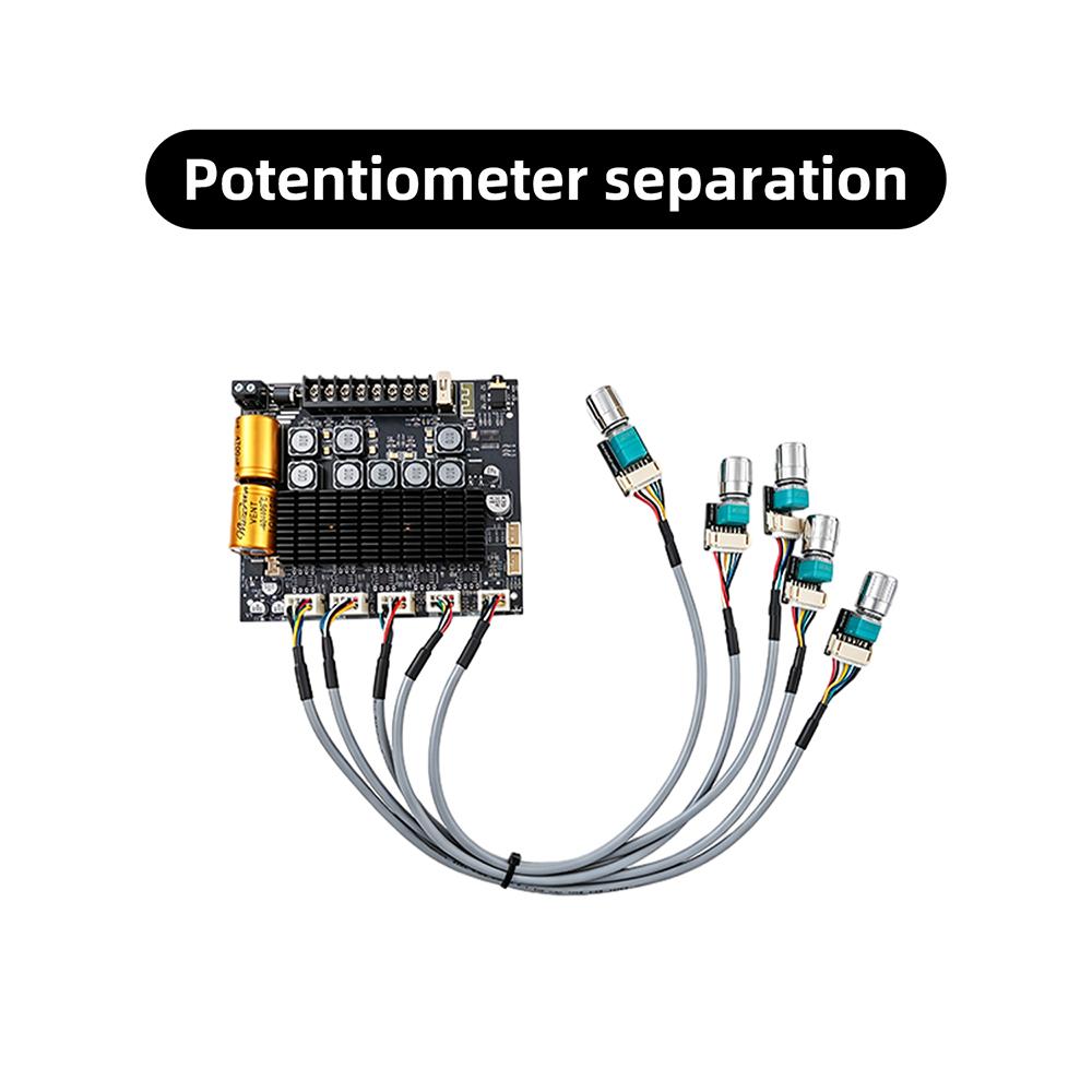 2.2 Channel Dual Subwoofer Bluetooth Amp Board ZK‑TB22 CS3865 Chip DC12‑24V Replaceable Op‑Amp Multiple Protection