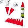 10/5pcs Tableware Holder Bag Christmas Hat Christmas Christmas Decorations Home Decoration Accessories Kitchen Tableware Holde