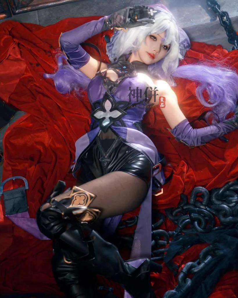 [Kamizu Ryohin] Black Swan Cosplay mit Perücke, Zusammenbruch: Star Rail Cosplay Kostüm, Erwachsenenkostüm, Kulturfest, Eventkostüm, Bühnenkleidung,