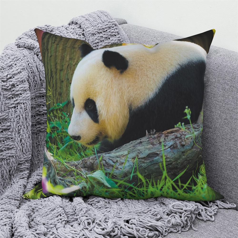 Cute Panda Print Decorative Cushion Cover Home Sofa Bed  Pillow
