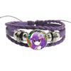 Sewerslvt Schizofrenia Dnb Cover Album Cartoon Creative Button Rope Button Purple Leather Bracelet Jewelry Charm Fans Gift