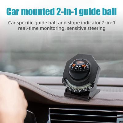 Outdoor Car Compass 2IN 1 Inclinometer Marine Waterproof Compass for Boat Truck Survival Geological Compass Navigator In Forest