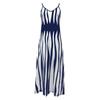 LYRIA Sexy Sleeveless Dress Women Black White Stripe Printed Long Dresses Summer Casual Vacation Party Dress Robe