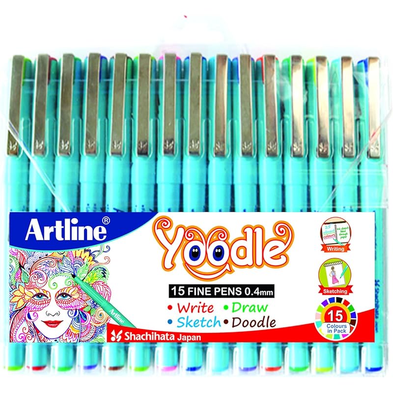 

Artline Fd6342300003 Yoodle Fine Line Pen Set - Pack Of 15 Multicolor 115