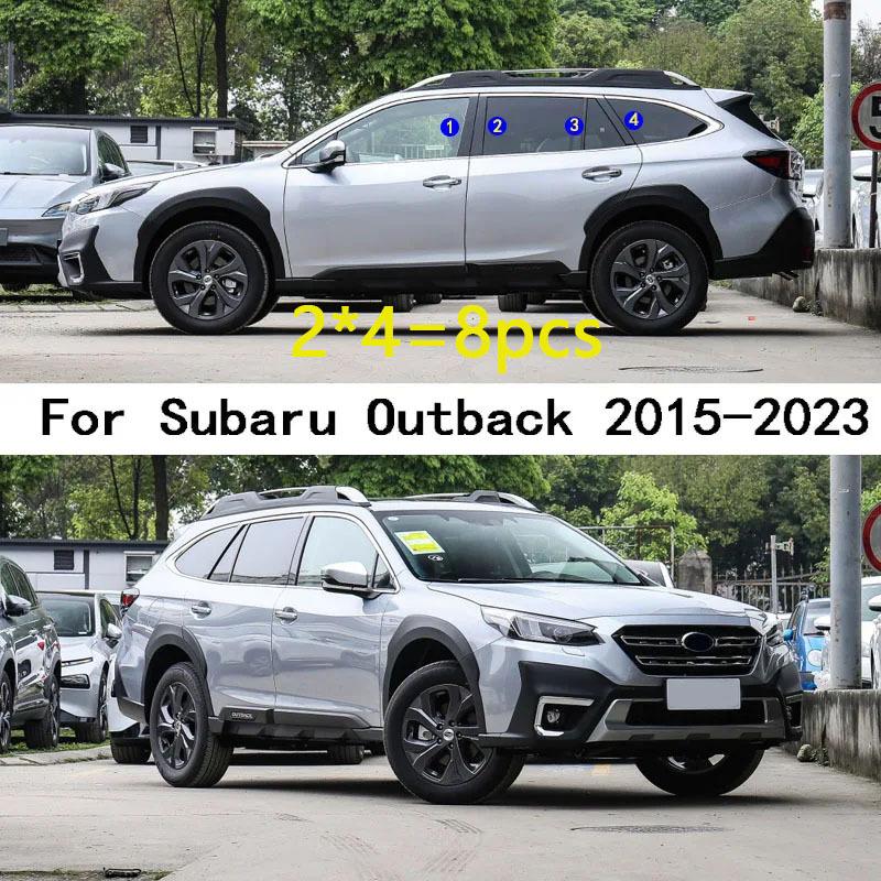 Matériau PC Voiture Montant de Pilier Couvercle Garniture de Porte Moulure de Fenêtre Autocollants Plaque Accessoires Décoration Pour Subaru Outback 2015-