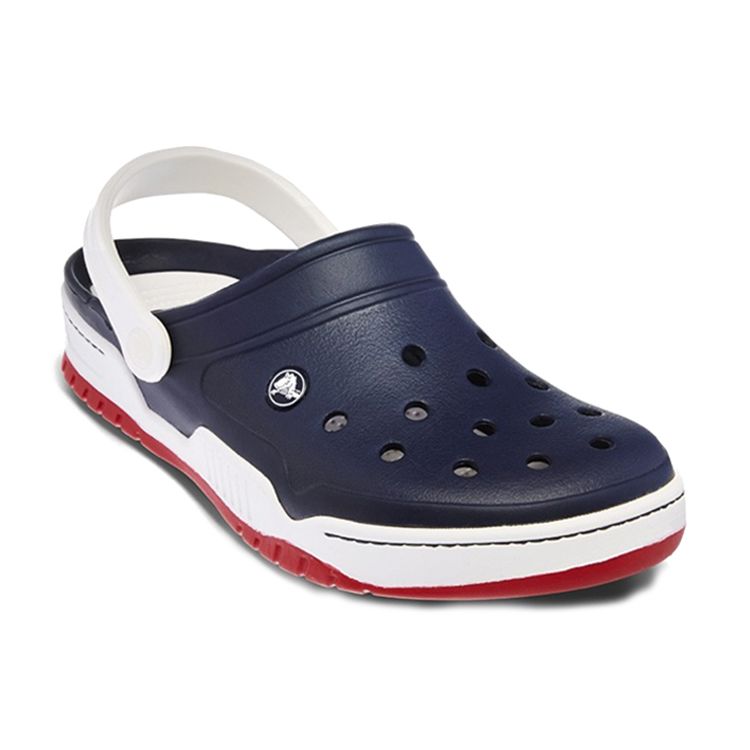 Crocs Classic Clog Round Toe Lace-Up Clogs Unisex Clogs Blue White 14300-462