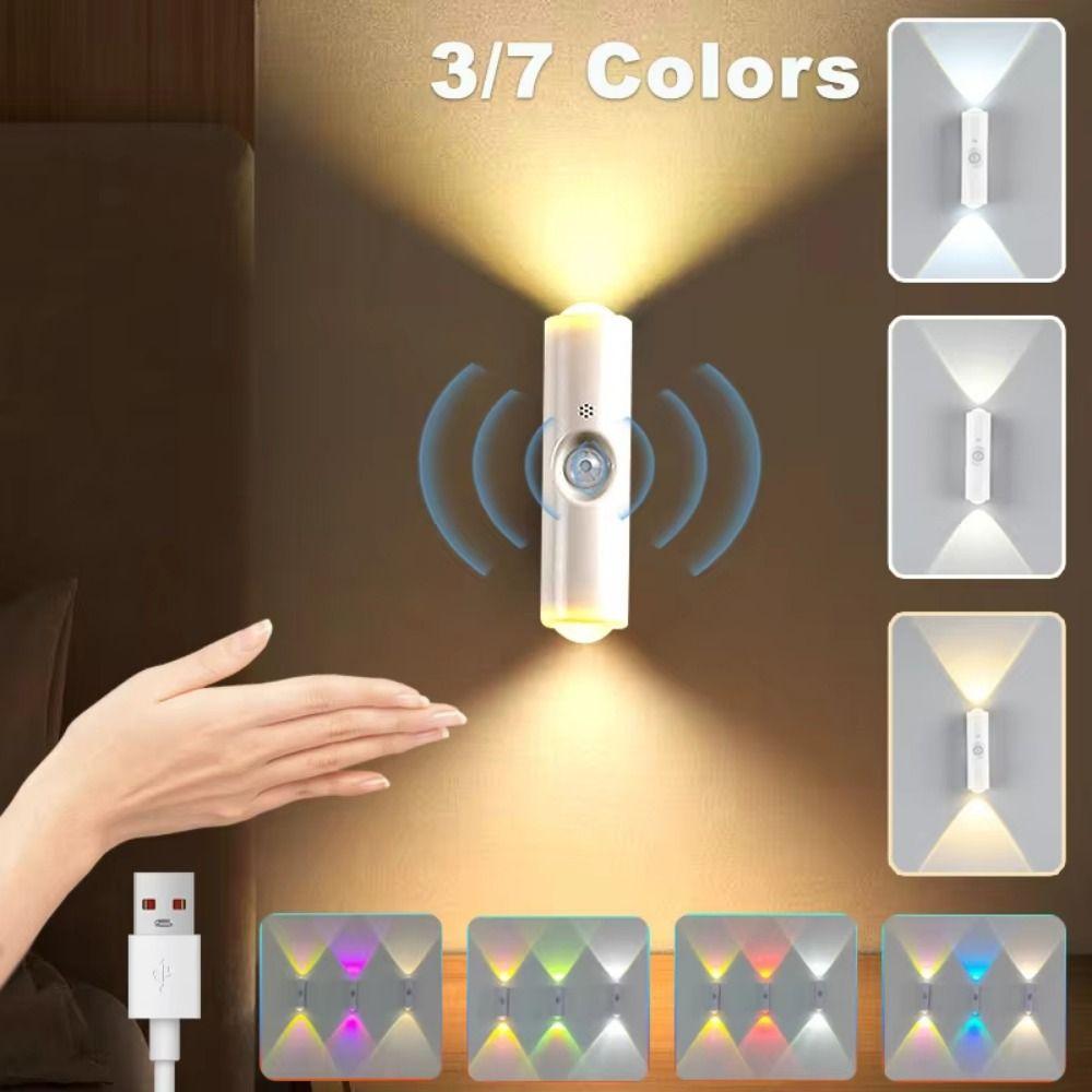 Wireless Sensor Night Light 3/7 Colors Changing LED Closet Light Wall LED Lamp  Wardrobe
