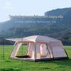 Large Double-Layer Stormproof Tent for 5-12 People - Two Rooms, Living Area, Foldable, Portable Outdoor Camping Equipment.