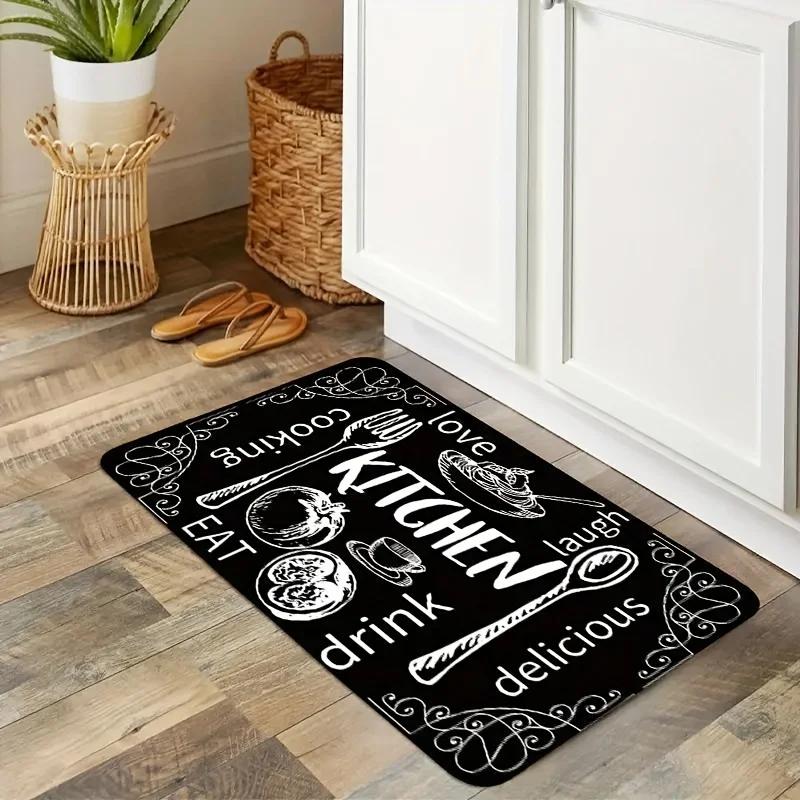 Anti-slip Kitchen Floor Mat Home Entrance Doormat Decor Hallway Balcony Runners Rugs Laundry Room Floor Mat Living Room Carpet