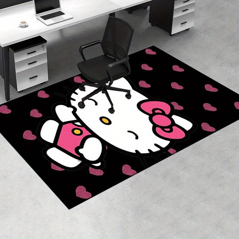 1pc Sanrio Hello Kitty Mermaid Printed Office Carpet Rectangle Rug Under The Table,Perfect Room Decor for Living Room, Bedroom, Kitchen, Non-slip Floo