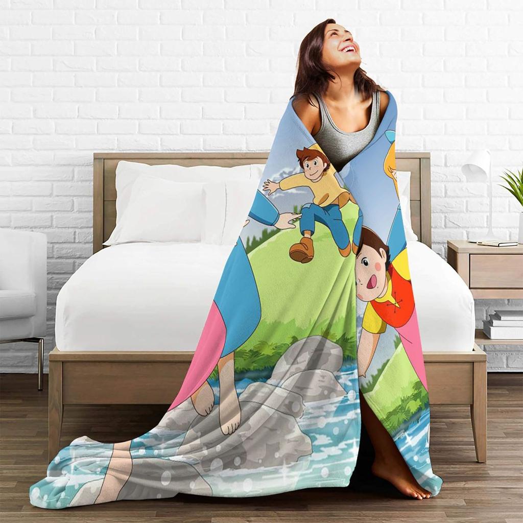 Heidi Ragazza delle Alpi Anime Coperte Morbida Calda Flanella Plaid Peluche per Letto Soggiorno Picnic Viaggio Casa Divano