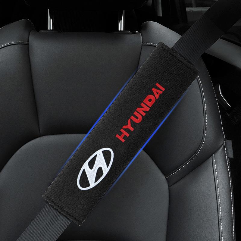 2Pcs Car Seat Shoulder Belt Cover Protector Pad Auto Accessories For Hyundai Tucson Solaris I30 Creta IX35 I40 IX20 Veloster