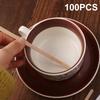 100Pcs Individually Wrapped Coffee Stirrers Eco-Friendly Multi-Purpose Wood Blenders Not Prickly Disposable Stir Sticks Tea