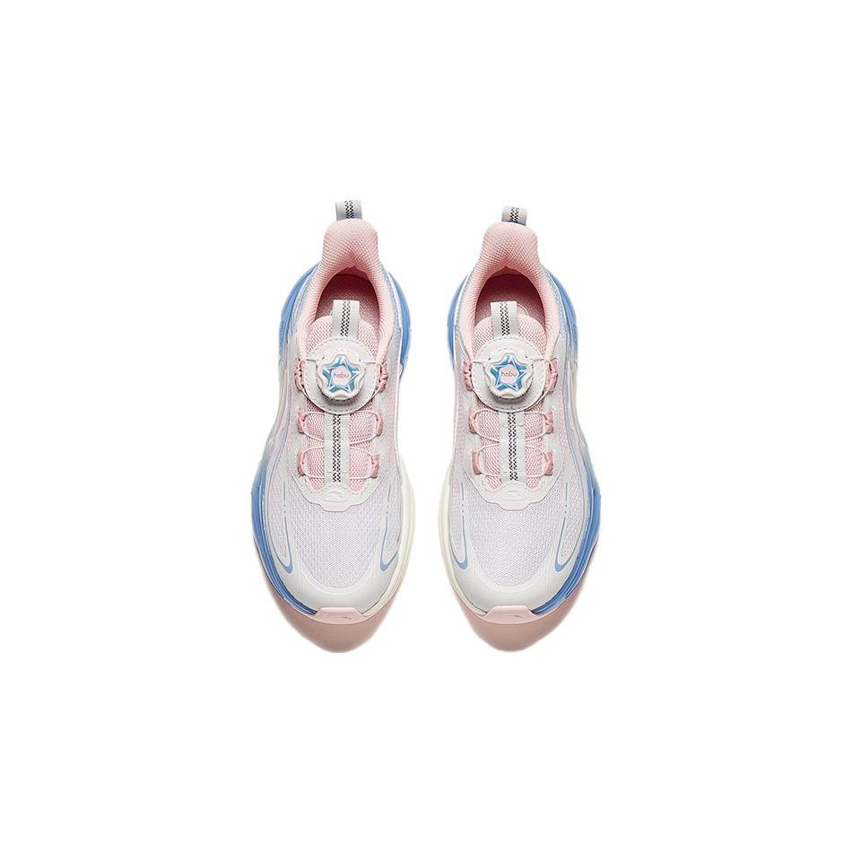 Anta Kids Energy Storage Lightweight Shock Absorption Low Top Running Shoes Kids Running Shoes Pink Blue 322415501-1