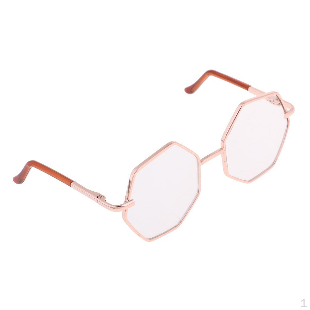 

Красивые кукольные очки с линзами, шестиугольные солнцезащитные очки для Pink and Green