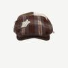Y2k Star Plaid Beret American Painter Cap Casual Newsboy Cap  Spicy Girls