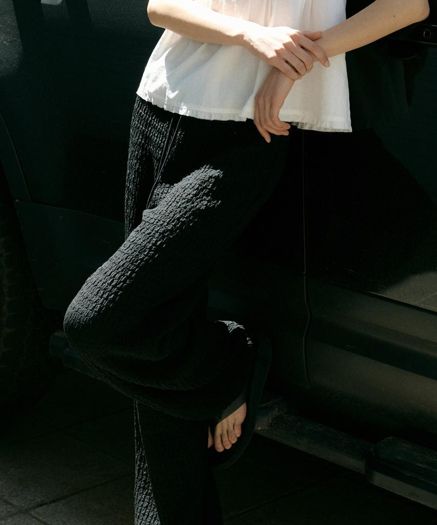 OCTETTE Texture Sarouel Banding Pants_2Color