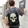 Skull 3D Stereo PU Double Shoulder Backpack for Men and Women